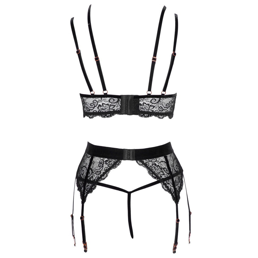 Abierta Fina Lacey Open Suspender Set