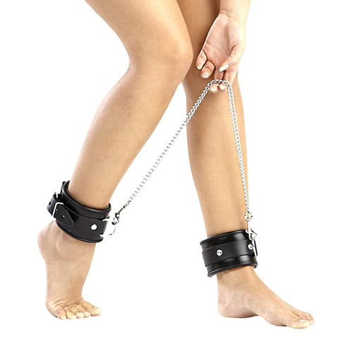 Leather And Chain Ankle Leg Restraint