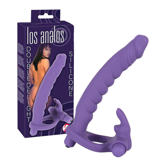 Los Analos Double Delight Vibrating Dildo And Cockring