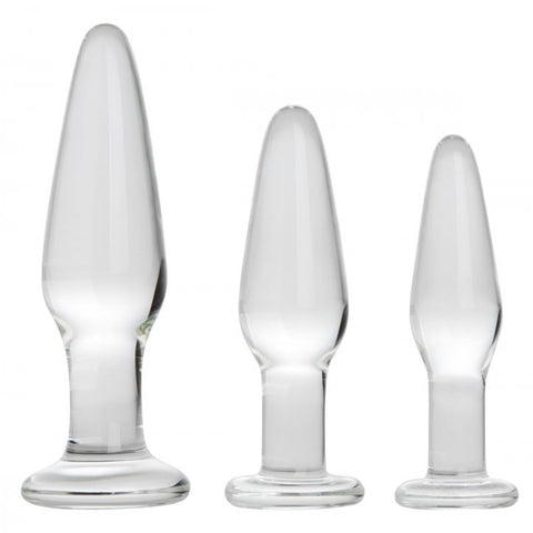 Dosha 3 Piece Glass Anal Plug Kit