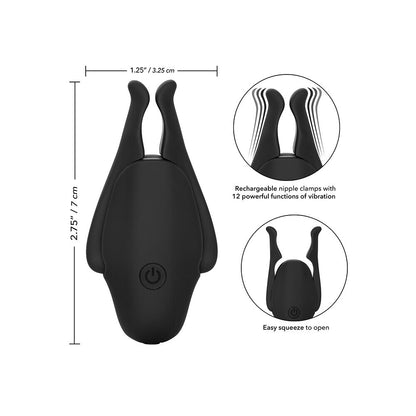 Rechargeable Nipplettes Vibrating Nipple Clamps